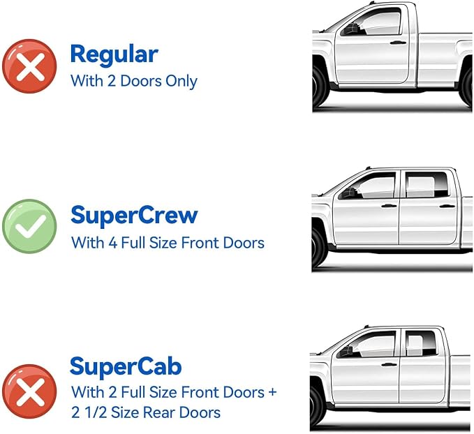 Window Visors Rain Guards for 1999-2016 Ford F250 F350 F450 F550 Super Duty - Image 3