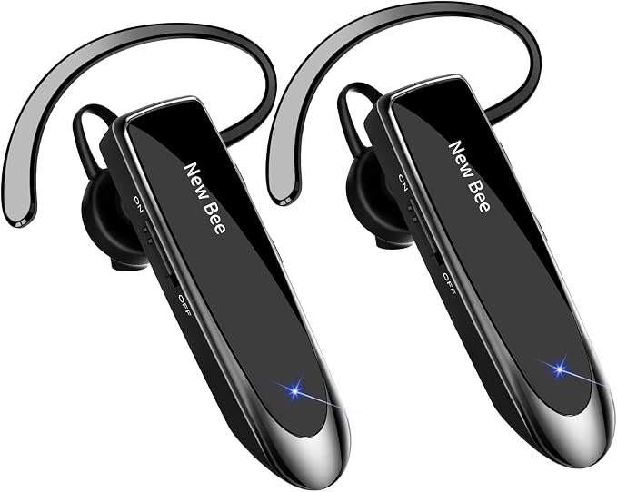 Bluetooth Earpiece Wireless Handsfree Headset V5.0 24 Hrs Driving by NewBee