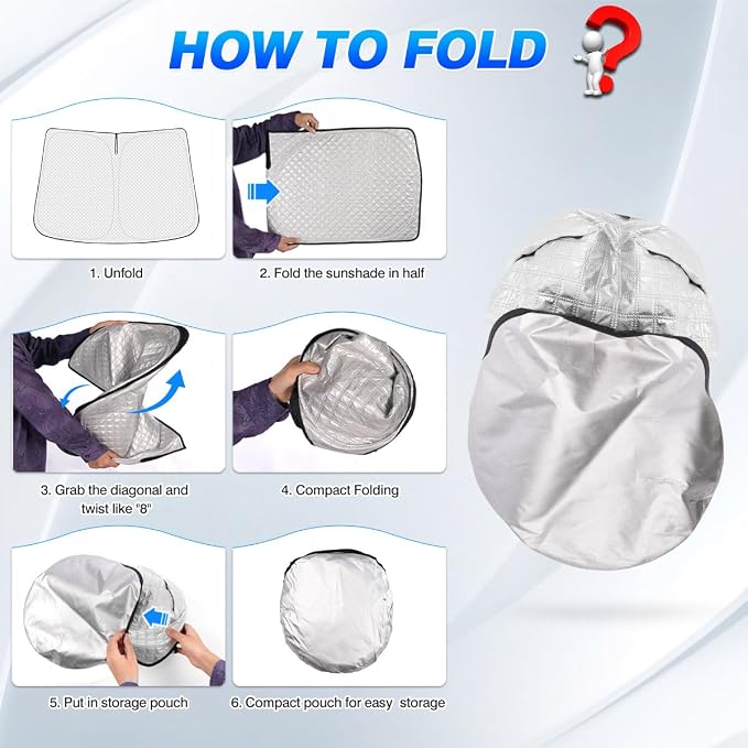 Windshield Sun Shade for 2019-2025 2026 Acura RDX Accessories Thicken 6-Layer - Image 6