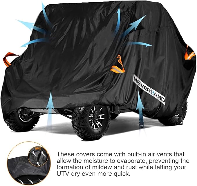 NEVERLAND UTV Cover Heavy Duty Ranger Cover Waterproof 4-6 Seater Side by Side - Image 8