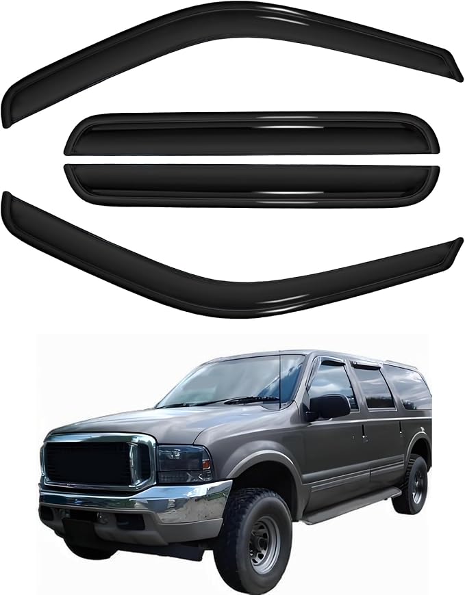 4pc Sun Rain Guards Window Visor Wind Deflector Compatible by GLDIFA