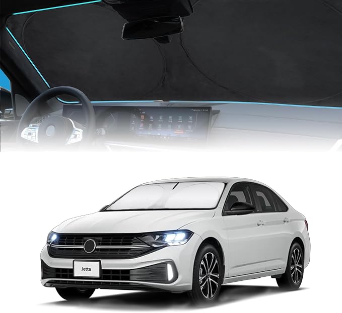 INSAUTO for VW Jetta 2020 Windshield Sun Shade Sunshade 2 Layers Front Window by INSAUTO