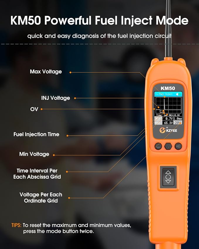 KZYEE KM50 Power Circuit Probe Kit - 12V/24V Automotive Circuit Tester Current - Image 6