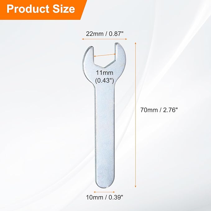 HARFINGTON 10pcs Small Wrench 11x70x1.5mm Metric U-Shaped Single Open Ended - Image 2