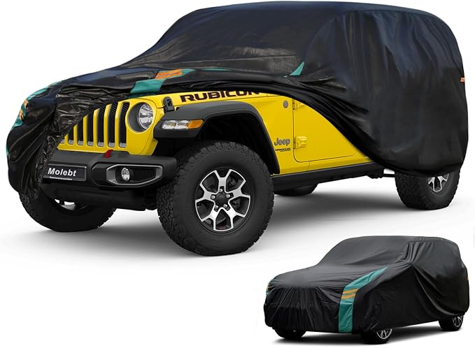 Jeep Wrangler Car Cover 4 Door Fits Sahara Rubicon Unlimited Sport JK JL. Jeep by Molebt