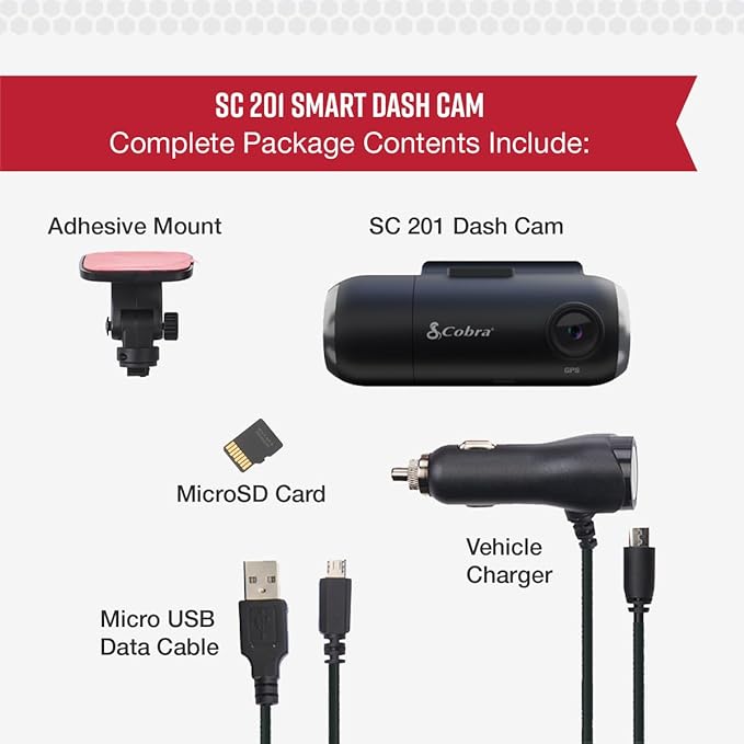 Cobra Smart Dash Cam with Interior Cam - Image 6