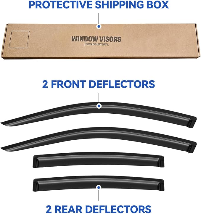 Window Visors Rain Guards for 2011 2012 2013 2014 Chrysler 200, Out-Channel - Image 5