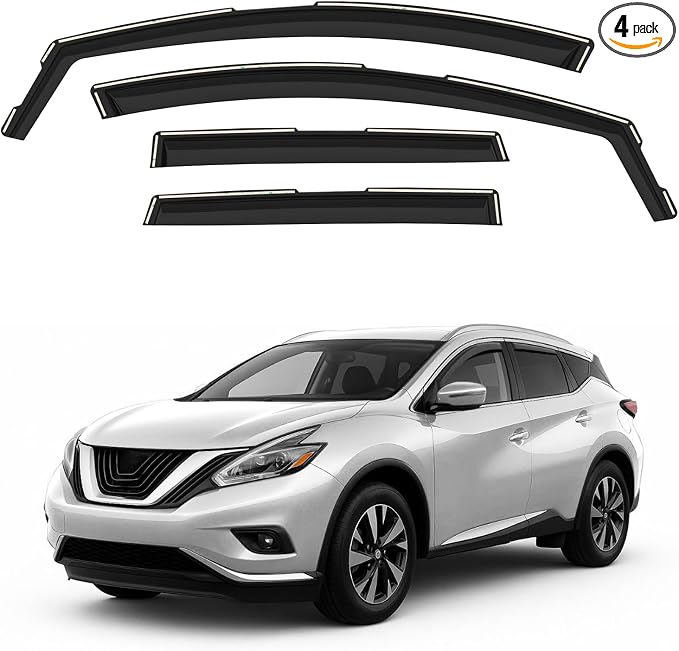 Window Deflectors Smoke Tinted in-Channel Side Window Vent Visor Deflectors by Unknown