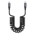 AGVEE 2 Pack 5ft Coiled Short USB-C to USB-C Charging Cable 60W PD Fast Charger by AGVEE
