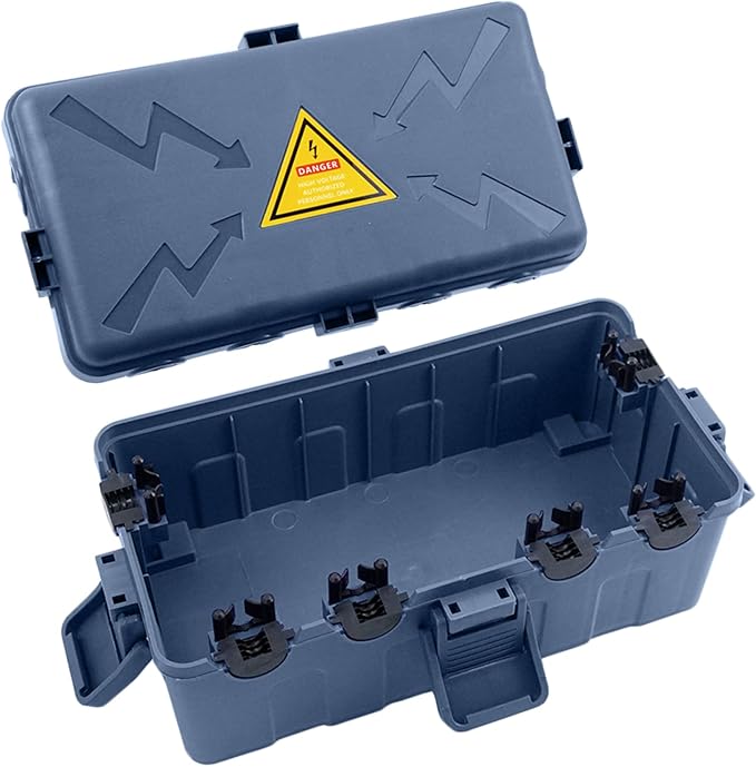 Hrensaw Medium Outdoor Electrical Box, Weatherproof Connection Box w/6 Cable - Image 8
