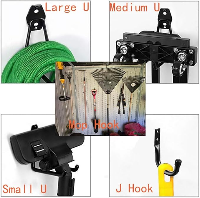 TocTen Garage Hooks, 14 Pack Garage Storage Hook Heavy Duty Solid Steel Wall - Image 9