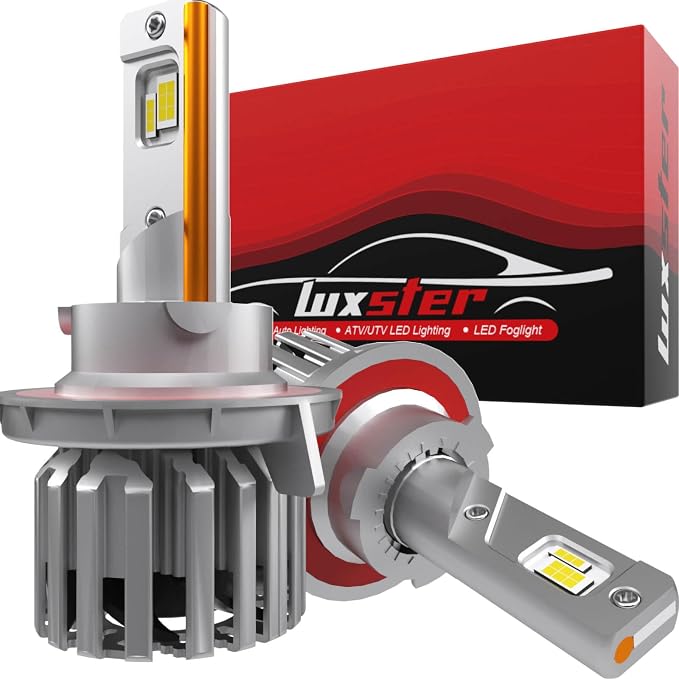 LUXSTER H13 9008 LED Light Bulbs, Dual Beam, 30000lm Super Bright, 55W by Luxster