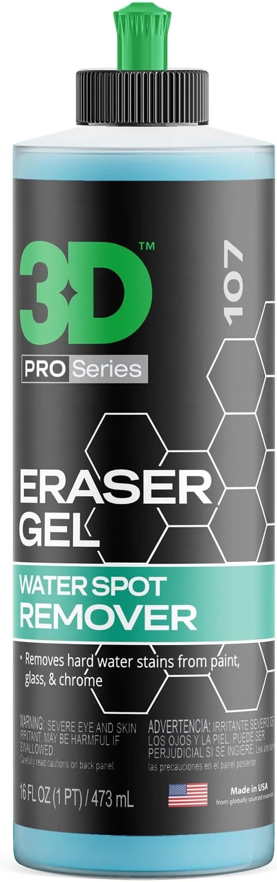 3D Eraser Gel Water Spot Remover – Acidic Gel Formula by 3DCarCare