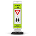 State Law Yield for Pedestrian in Crosswalk R1-6a MUTCD Sign, Double Sided 3M by SigoSigns