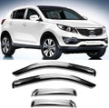 Chrome Side Window Visor Wind Vent Deflector fit by Puermto