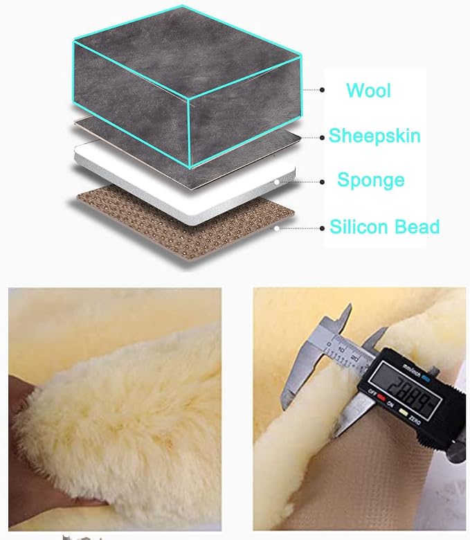 Fluffy Genuine Australia Sheepskin Car Seat Cover - Image 5
