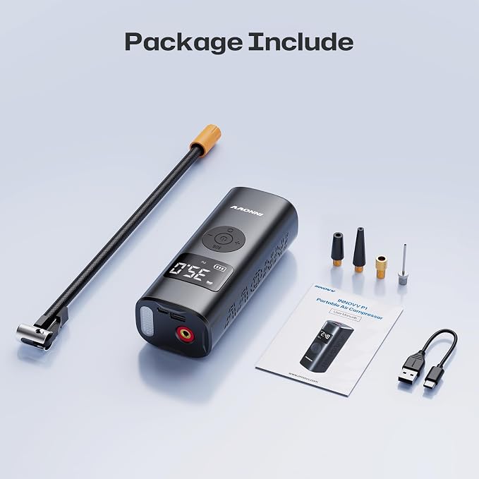 P1 Aluminum Tire Inflator Portable Air Compressor, 3X Faster 150PSI Cordless - Image 9