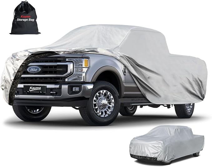Kayme Full Size Truck Cover Waterproof All Weather, Heavy Duty Outdoor Large by kayme