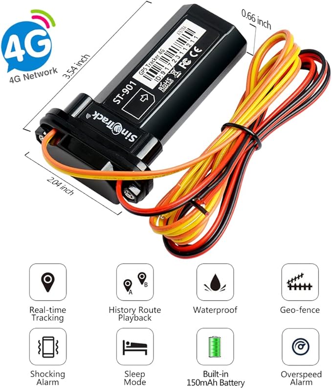 SinoTrack 4G GPS Tracker for Vehicles, ST-901L LTE Mini GPS Tracker Waterproof - Image 2
