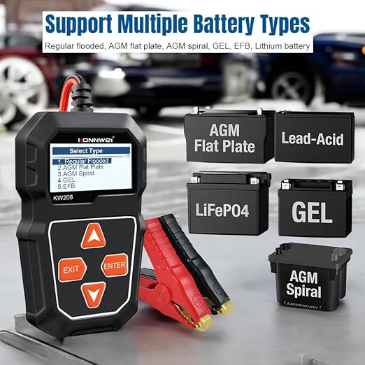 KONNWEI KW208 Car Battery Tester 12V. 100-2000 CCA Load Tester. Automotive - Image 4