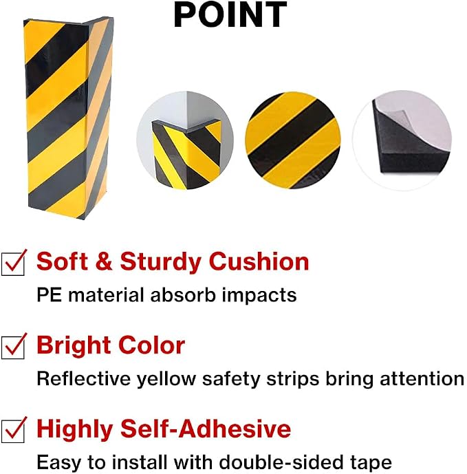 Garage Wall Protector for Car Doors, 4 Pack 15.7" x 9.8" Wall Corner Guard for - Image 3
