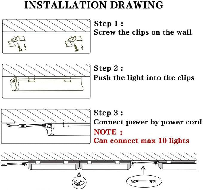 4 Pack, Led Shop Lights, 4FT Led Shop Light, 60W 5000K 9500LM Clear White - Image 6