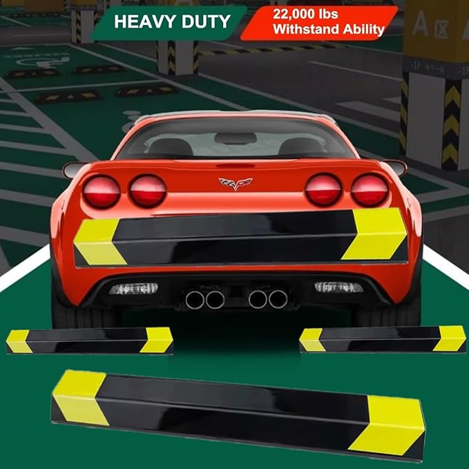 16" Heavy Duty Parking Aid for Garage, Car Parking Stopper for Garage 2 Pack - Image 7