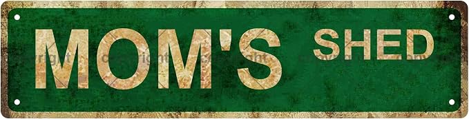MOM'S SHED Vintage Metal Tin Sign, Street Sign, Home Decor, Room Decor by Unknown