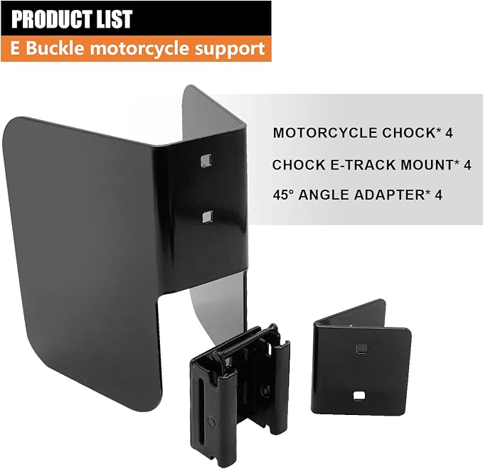 4Pack E-Track Wheel Chock for Motorcycle, E Track Dirt Bike Wheel Chocks - Image 4