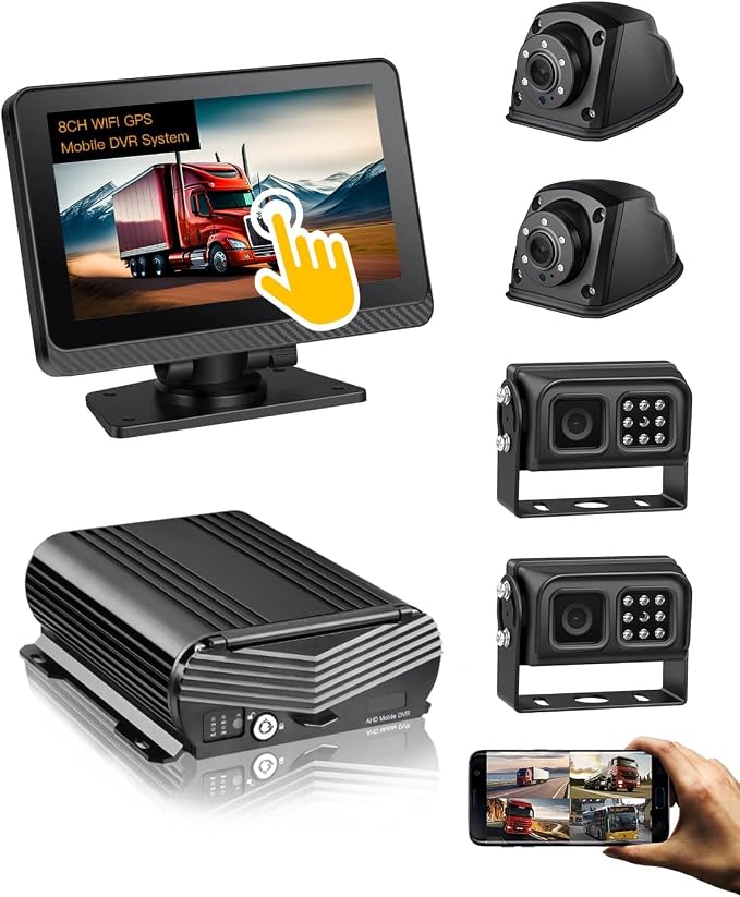 8CH Mobile DVR Monitor Camera System by VESSTECH