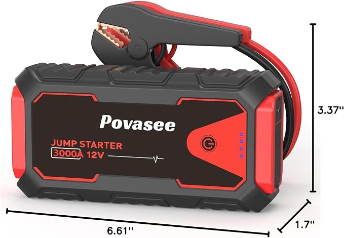 Jump Starter 3000A Car Jumper Starter, 12V Jump Box - Image 9