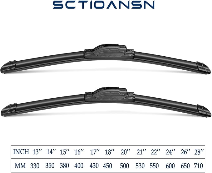3 Wipers Set for Ford Escape Mercury Mariner 2005-2007, Windshield Wiper Blades - Image 4