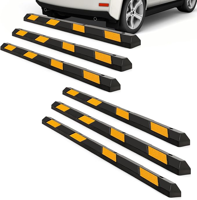 Goplus Parking Block, 72” Rubber Parking Bumpers by Goplus