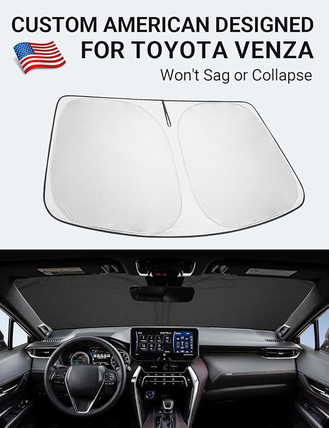 Proadsy for Toyota Venza 2021-2024 2025 Windshield Sun Shade 4-Layer Foldable - Image 2