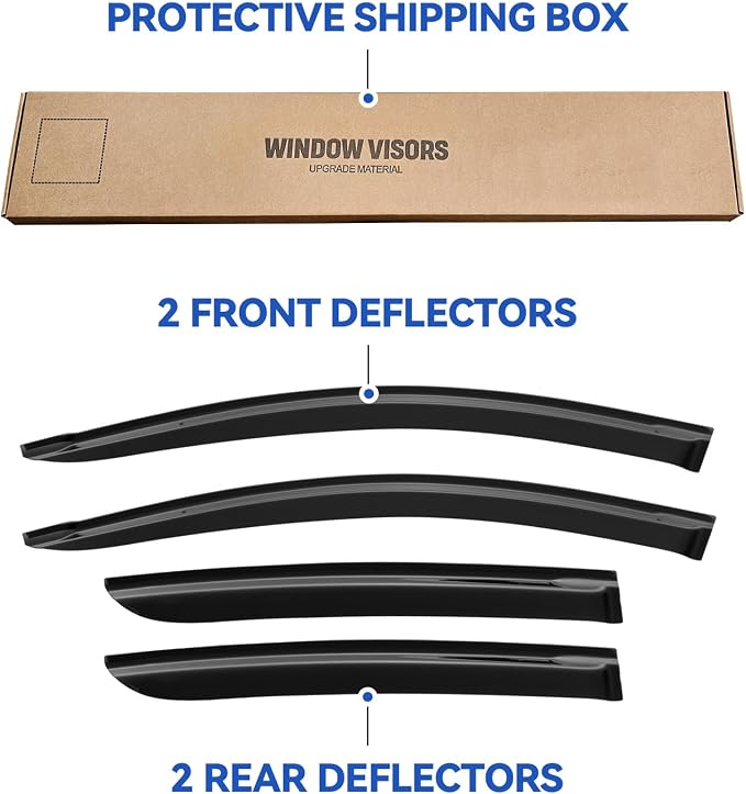 Window Visors Rain Guards for 2020-2025 Nissan Sentra, Out-Channel Window Vent - Image 5