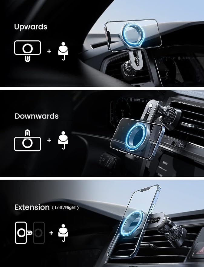 LISEN for iPhone 16 MagSafe Car Mount, Ultra Magnetic Long Arm Mag Safe Car - Image 5