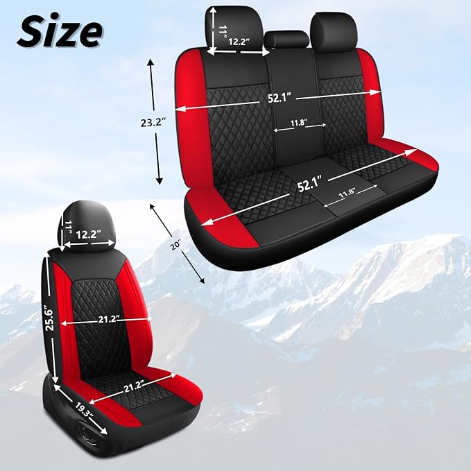 Car Seat Covers, Breathable and Waterproof Front Seat Covers, Luxury PU - Image 6