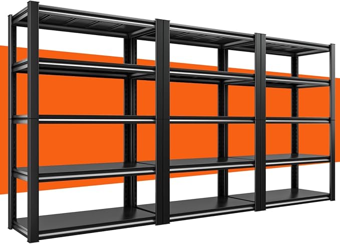 REIBII 40" W Garage Shelving, Heavy Duty Storage Shelves Load 2500LBS, 5-Tier by REIBII