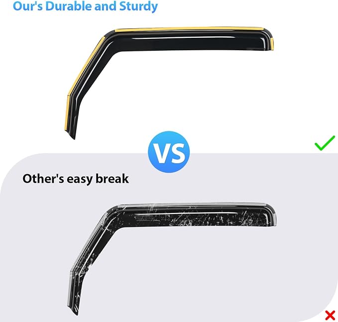 Nilight Durable in Channel Rain Guards - Image 2