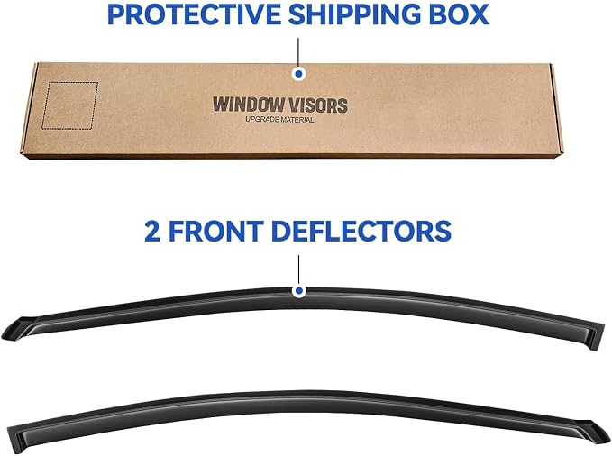 Window Visors Rain Guards for 2006-2011 Honda Civic Coupe, Out-Channel Window - Image 6