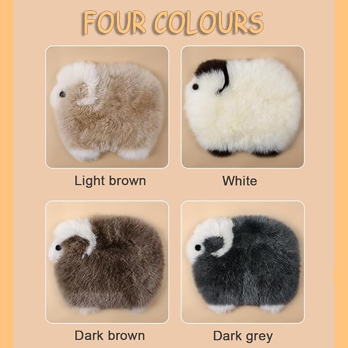 Genuine Wool Car Seat Cushion Comfort Style，Adorable Sheep Shaped Cushion - Image 6