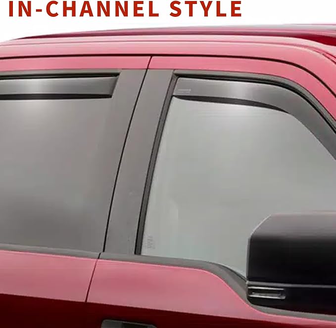 in Channel Rain Guards Fit for 2015-2020 Ford F150 Super Cab, 17-20 F150 Raptor - Image 4