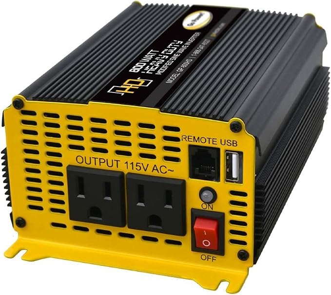 Go Power 80175 GP-800HD 800 Watt Heavy-Duty Modified Sine Wave Inverter - Image 4