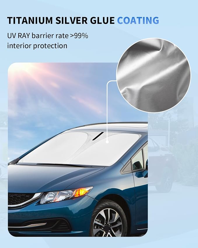 Custom Fit for Civic Car Windshield Sunshade for Honda Civic 9 Generation - Image 3