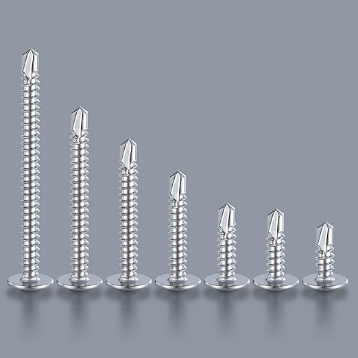 Wensilon #10×1”for Sheet Metal Self-Tapping Screws 410 Stainless Steel Truss - Image 3