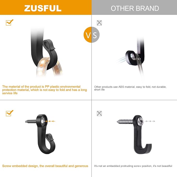 14-Pack Q-Hanger Hooks: Indoor & Outdoor Christmas Lights Hanger - Image 3