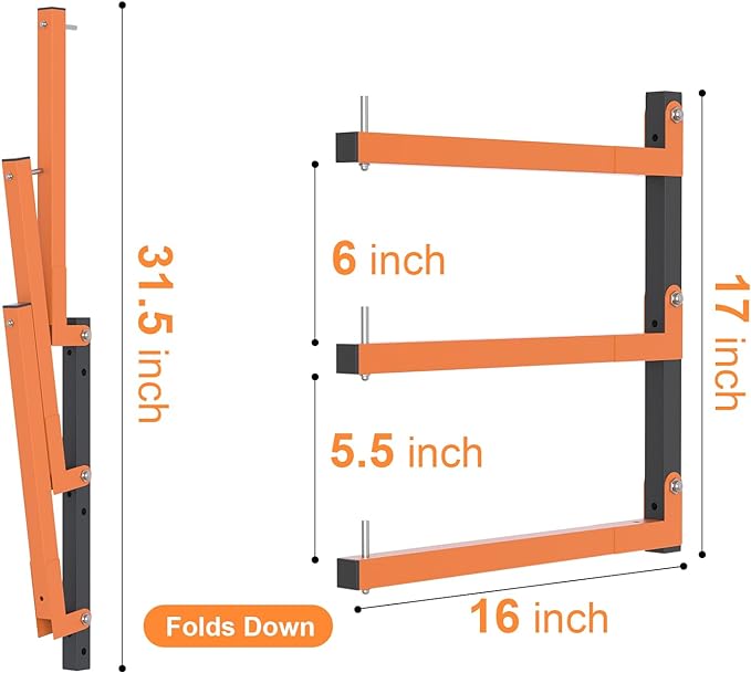 2 Pack Lumber Storage Rack, Heavy Duty Wood Storage Racks - Image 2