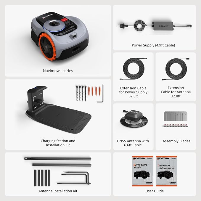 Segway Navimow i105N Robot Lawn Mower Perimeter Wire Free 1/8 Acre RTK+Vision - Image 8