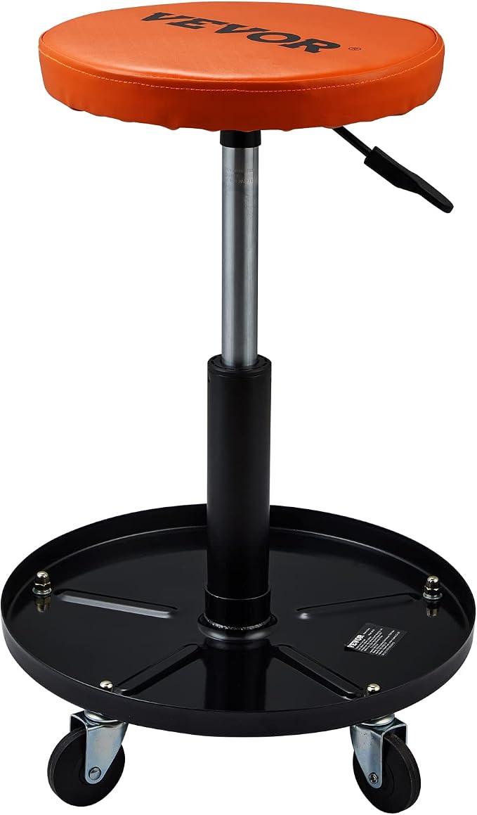 VEVOR Mechanic Stool, 250 LBS Rolling Pneumatic Creeper Garage/Shop Seat - Image 9