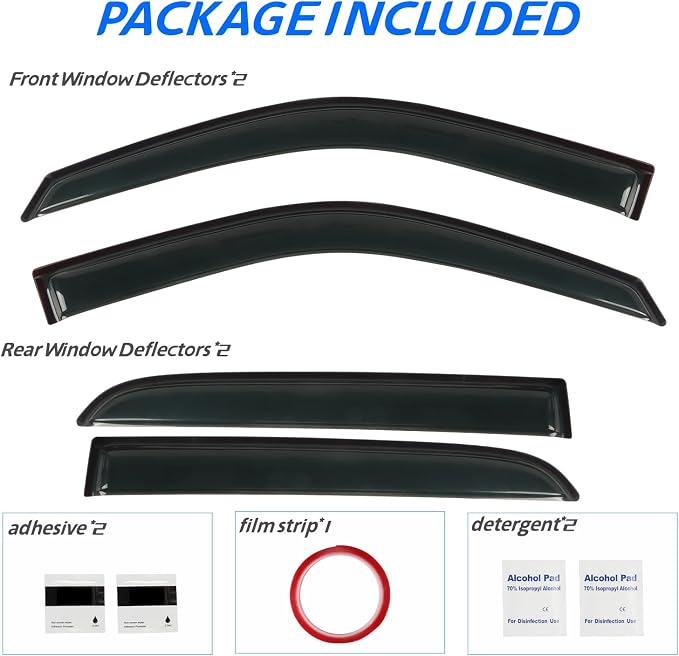 Window Visors Rain Guards Fit for 2009-2018 Dodge Ram 1500, 19-23 1500 Classic - Image 6